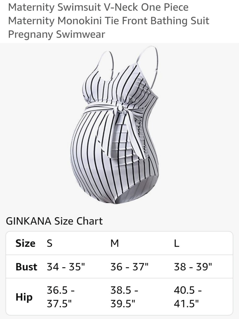 Maternity Striped Swimsuit